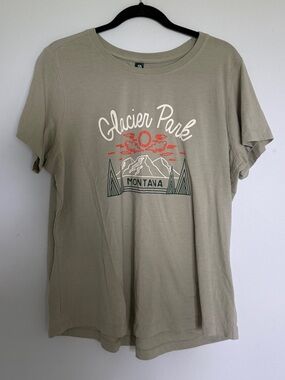 Ouray Glacier Park Montana Graphic T‑Shirt - Sage